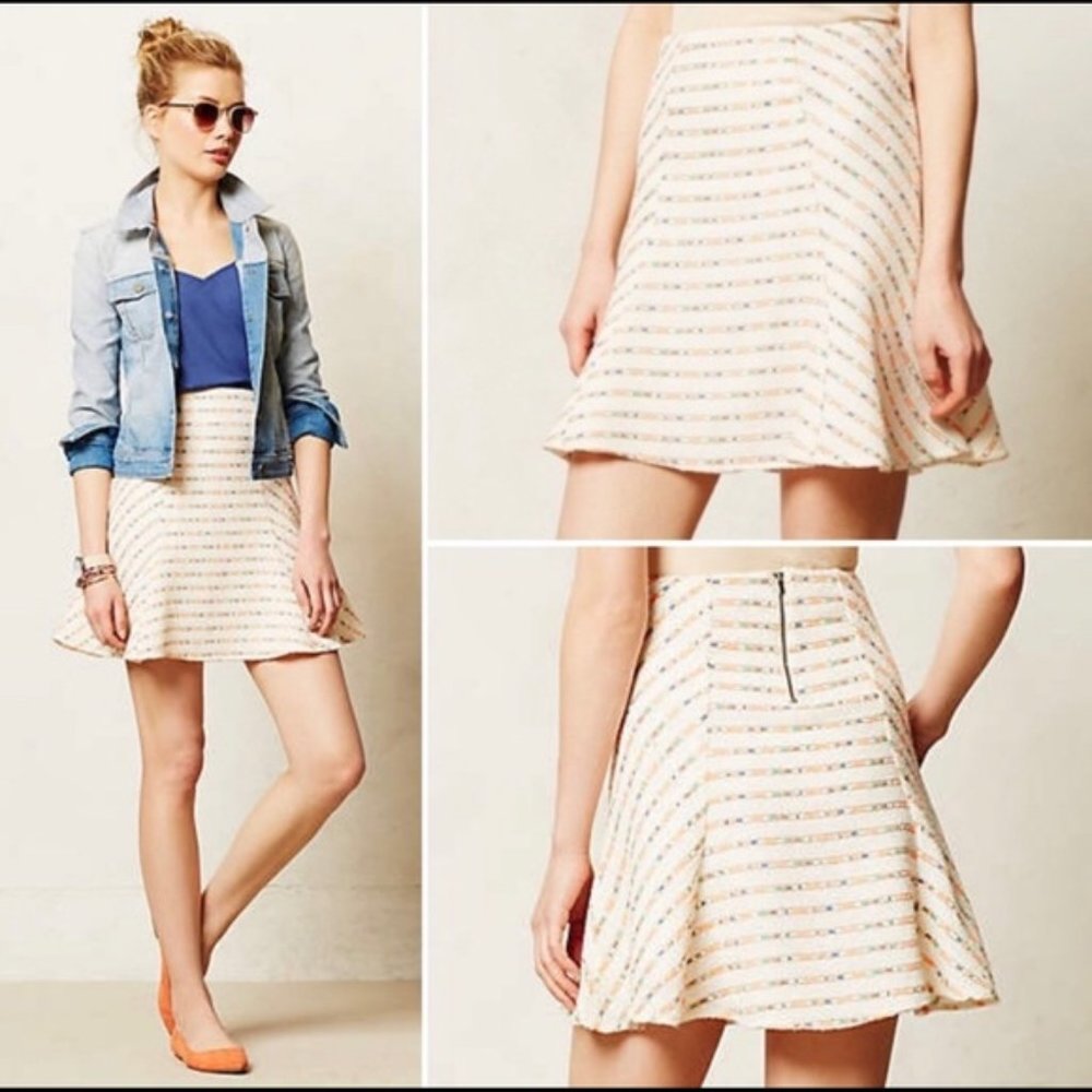 ⭐️ Maeve Lucaya Swing Striped Sparkle Neon Boho Hipster Chic Classy Party Skirt